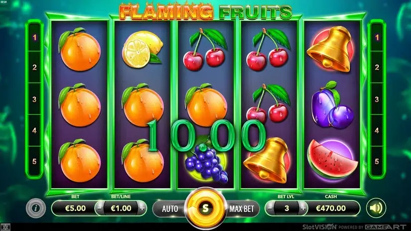 Flaming Fruits slot screenshot 2