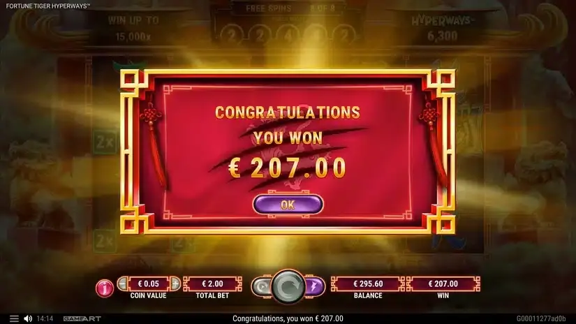 Fortune Tiger HyperWays slot screenshot 