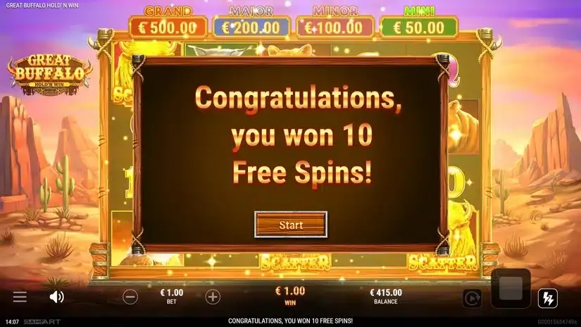 Great Buffalo Hold’n Win slot screenshot 3