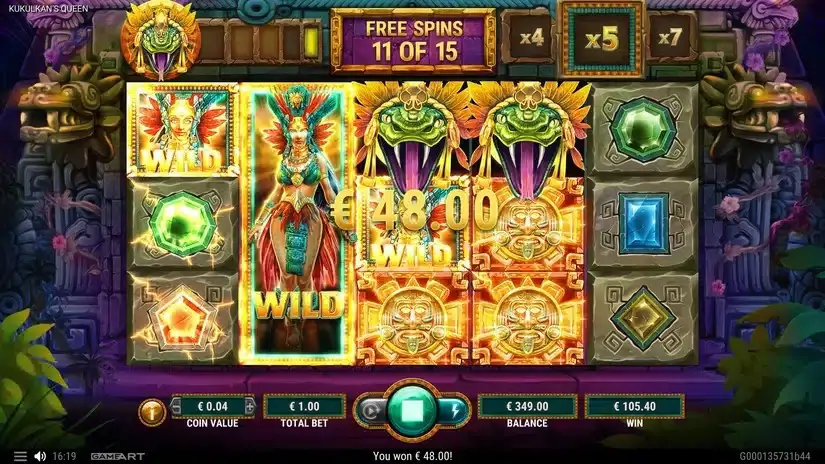 Kukulkans Queen slot screenshot 6