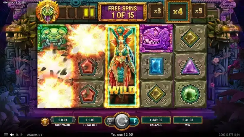 Kukulkans Queen slot screenshot 4