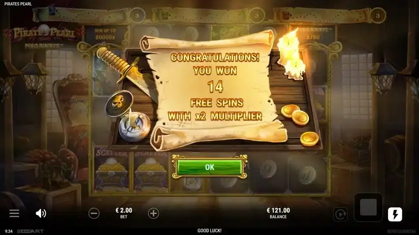 Pirate’s Pearl Megaways slot screenshot 3