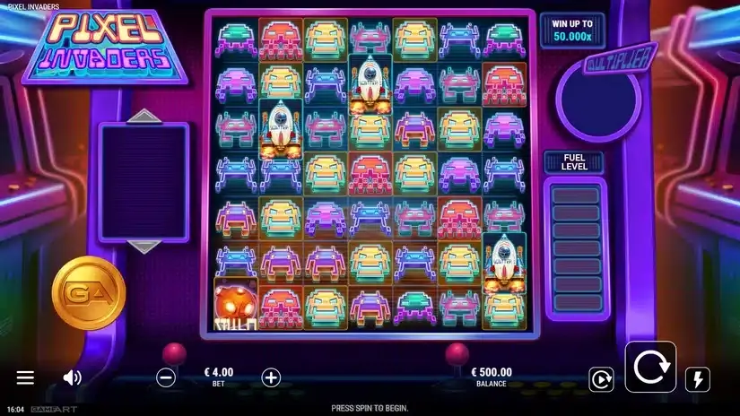 Pixel Invaders slot screenshot 1