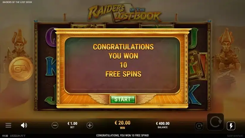 Raiders of the Lost Book slot screenshot 3