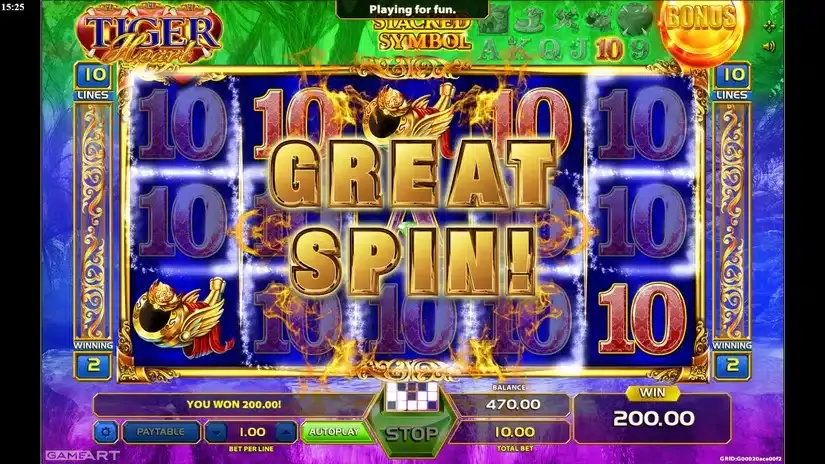 Tiger Heart slot screenshot 2