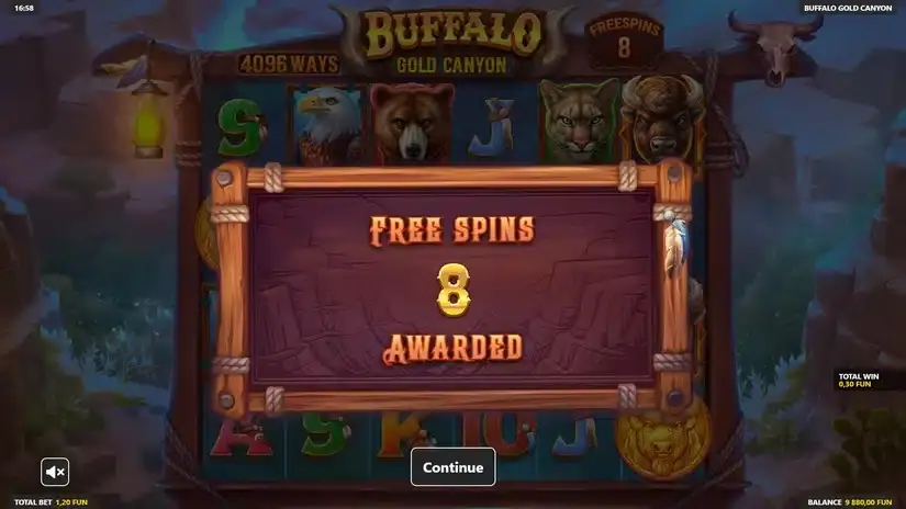 Buffalo Gold Canyon slot screenshot 3