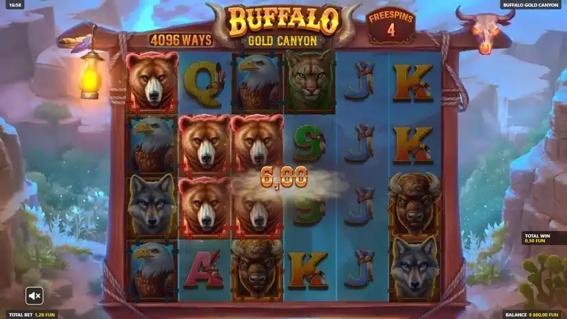 Buffalo Gold Canyon slot screenshot 
