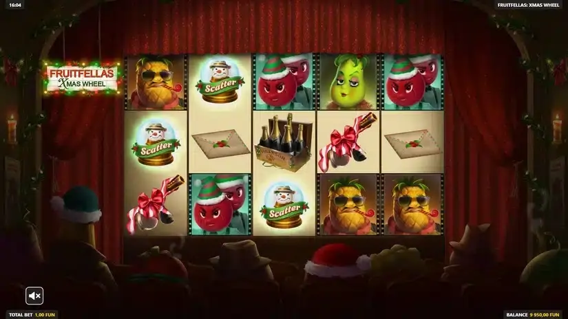 Fruitfellas Xmas Wheel slot screenshot 2