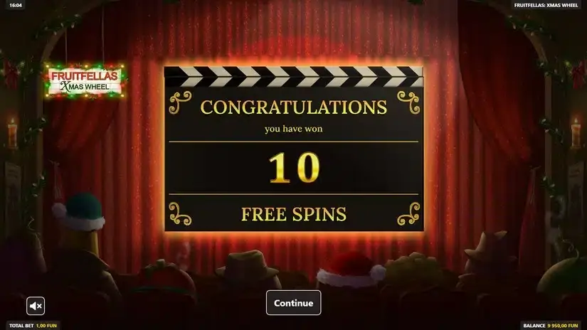 Fruitfellas Xmas Wheel slot screenshot 3