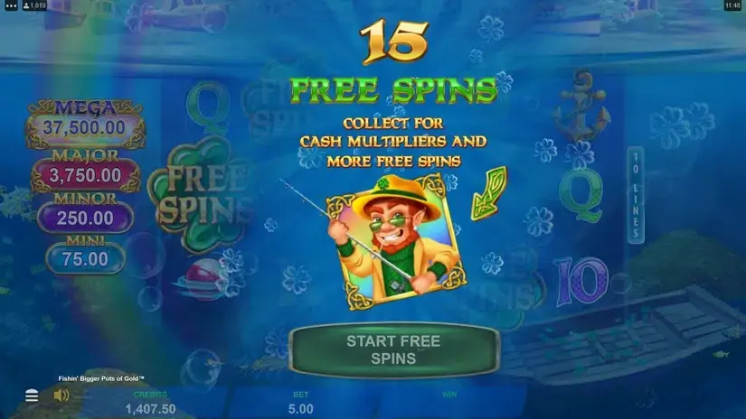 Fishin’ Bigger Pots of Gold slot screenshot 4
