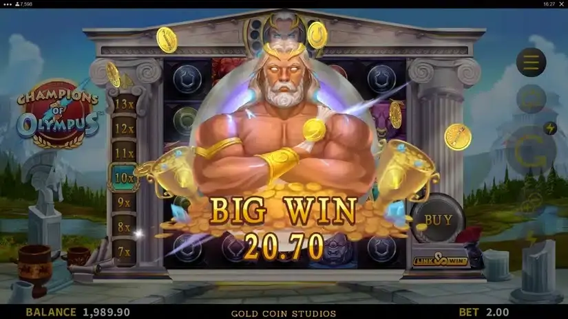 Champions of Olympus slot screenshot 
