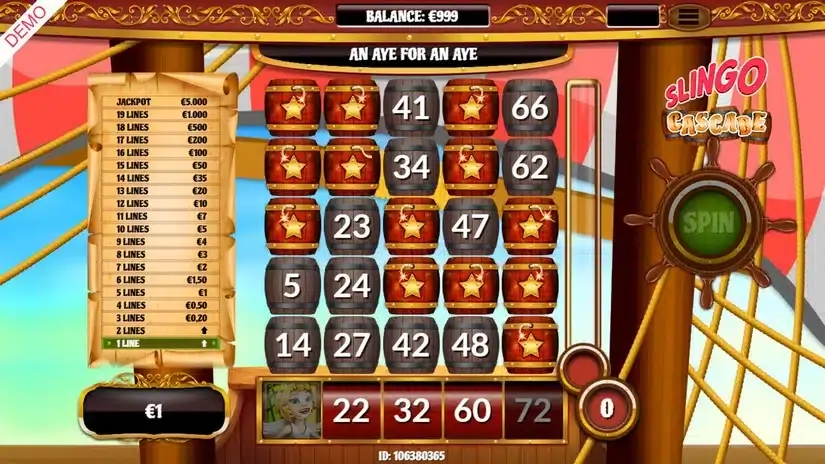 Slingo Cascade slot screenshot 3