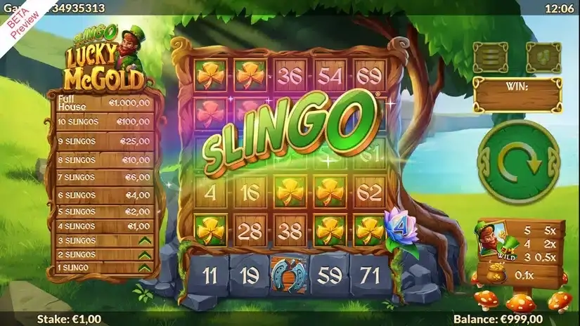 Slingo Lucky McGold slot screenshot 4