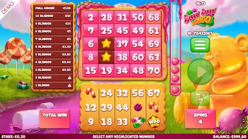 Sweet Sweet Slingo slot screenshot 2
