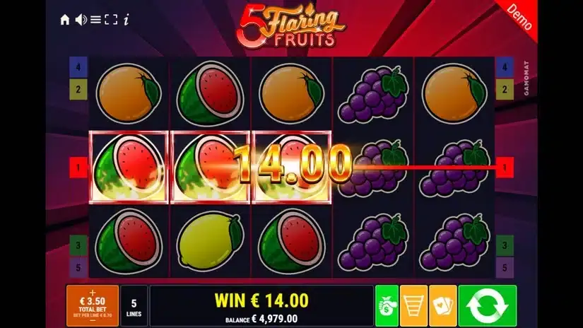 5 Flaring Fruits slot screenshot 2