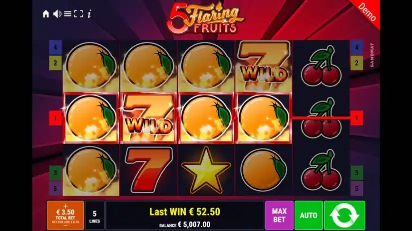 5 Flaring Fruits slot screenshot 4
