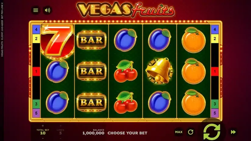 Vegas Fruits slot screenshot 1