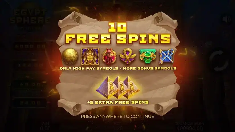 Egypt Sphere: Hold The Spin slot screenshot 3