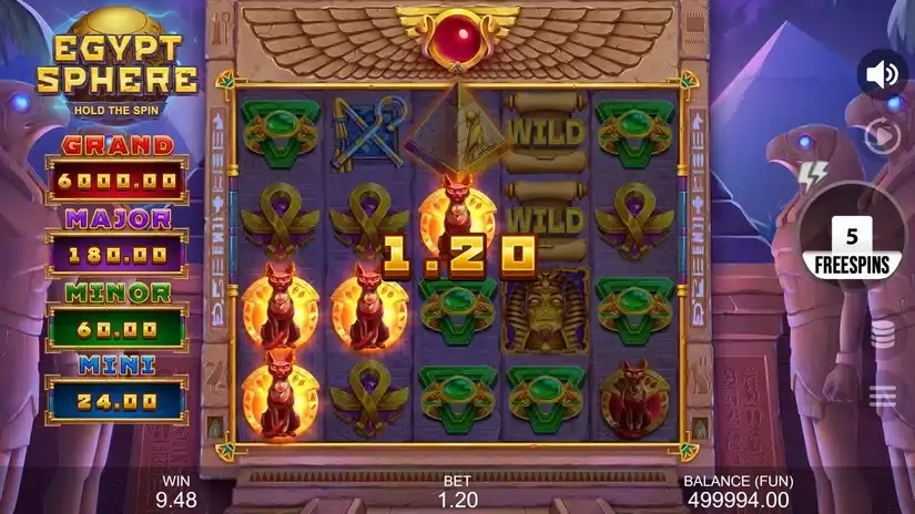 Egypt Sphere: Hold The Spin slot screenshot 
