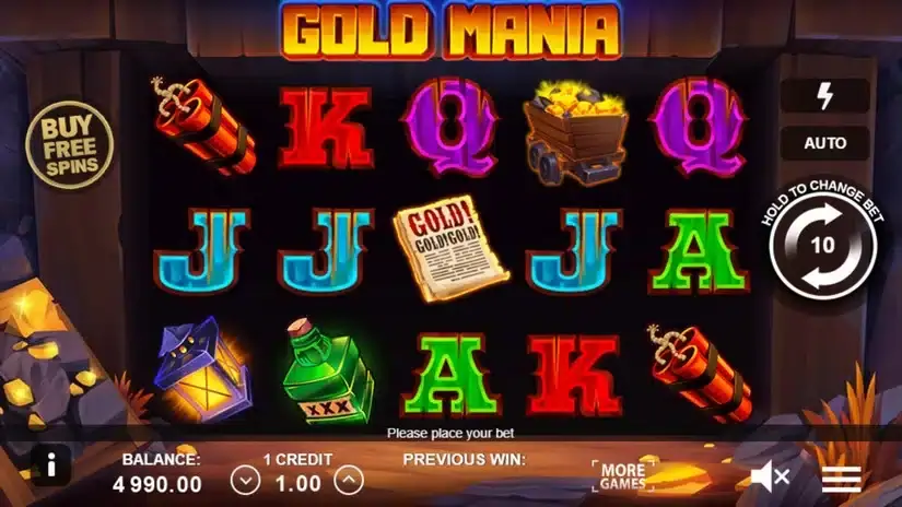 Gold Mania slot screenshot 1