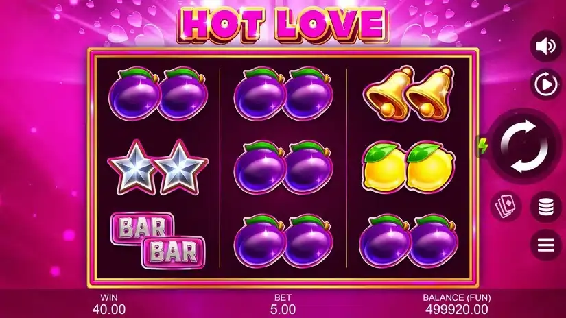 Hot Love slot screenshot 2