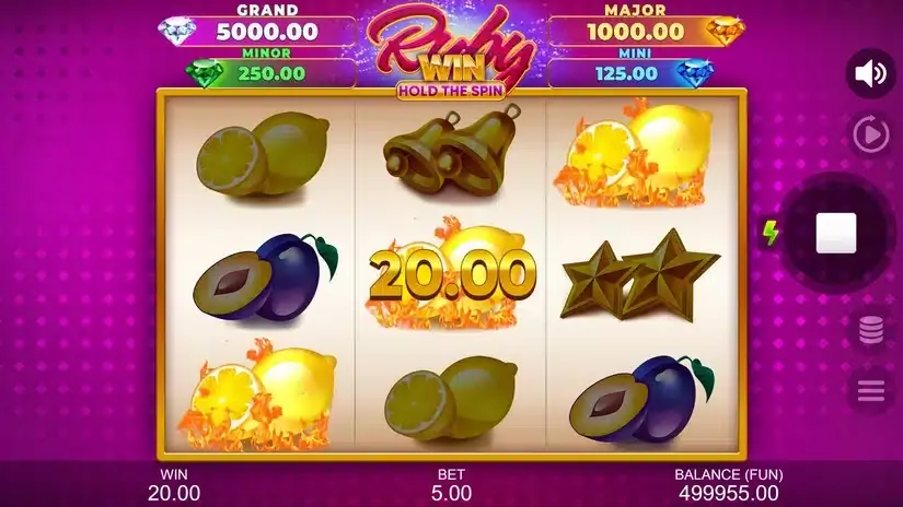 Ruby Win: Hold the Spin slot screenshot 3