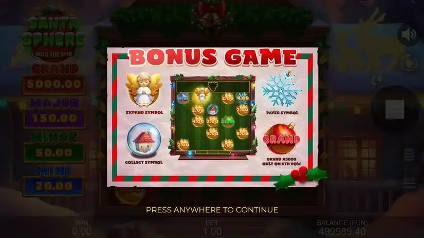 Santa Sphere: Hold The Spin slot screenshot 4
