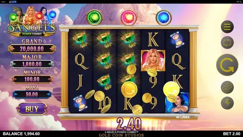 3 Angels Power Combo slot screenshot 3
