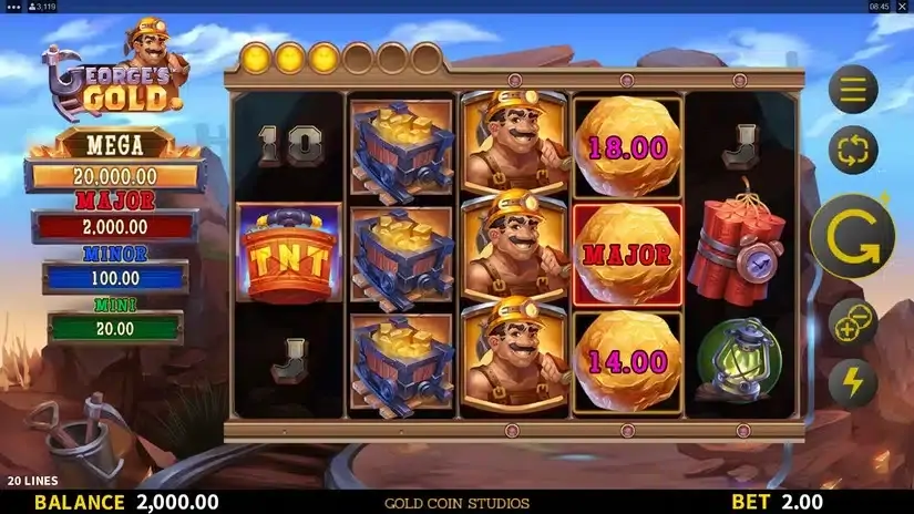George’s Gold slot screenshot 1