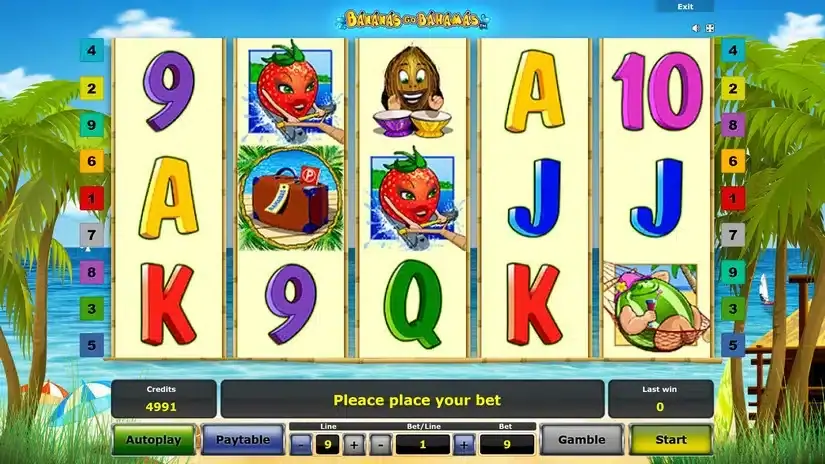 Bananas Go Bahamas slot screenshot 