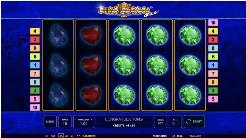 Just Jewels Deluxe slot screenshot 3