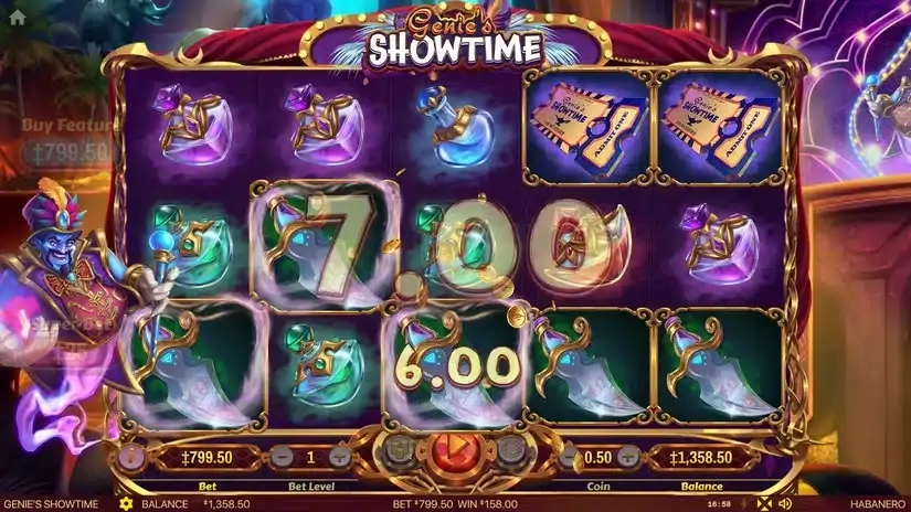 Genie’s Showtime slot screenshot 4
