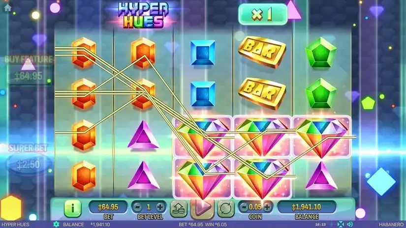 Hyper Hues slot screenshot 4