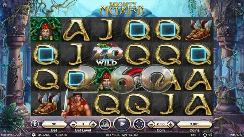 Mighty Medusa slot screenshot 3