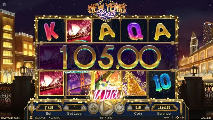 New Year’ Bash slot screenshot 2