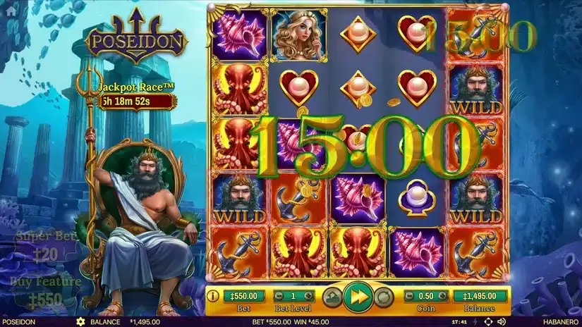 Poseidon slot screenshot 