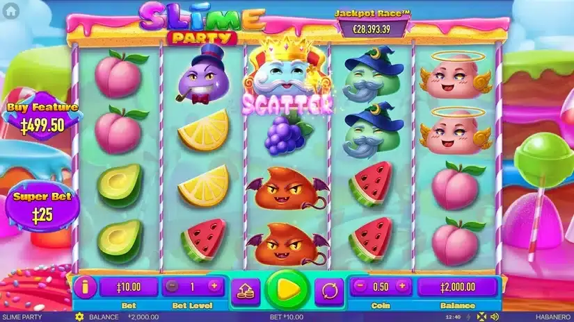 Slime Party slot screenshot 