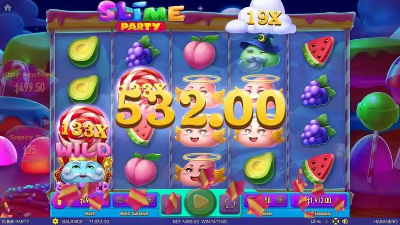 Slime Party slot screenshot 