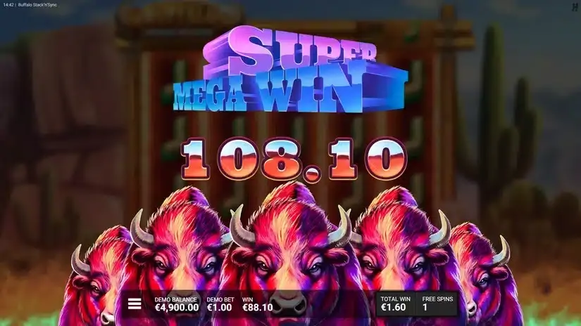 Buffalo Stack ‘n’ Sync slot screenshot 