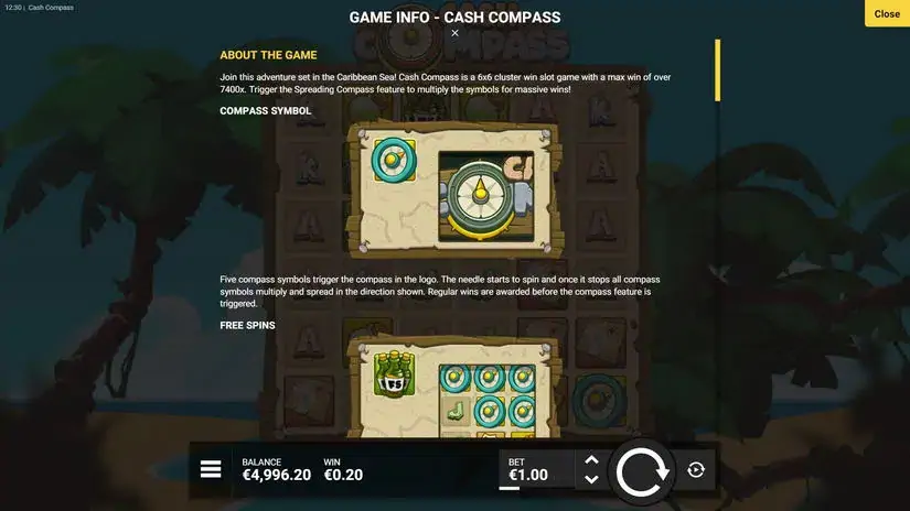 Cash Compass slot screenshot 