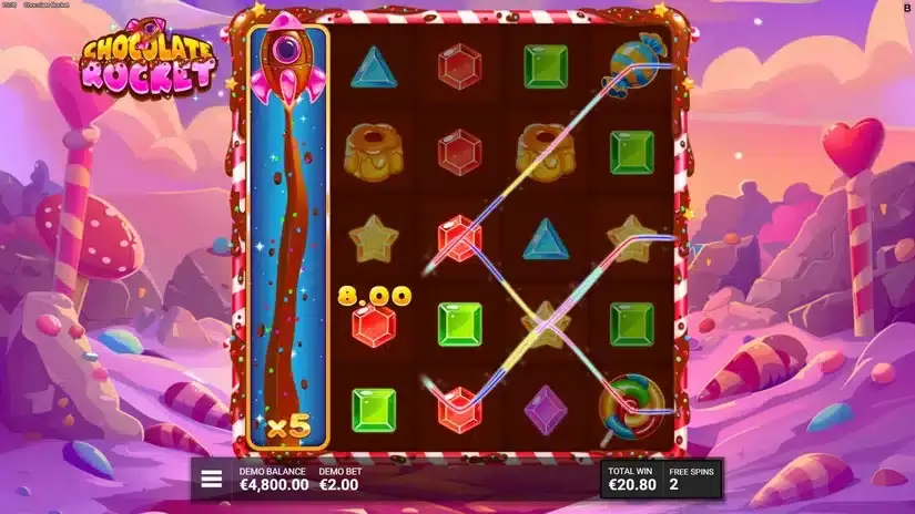 Chocolate Rocket slot screenshot 
