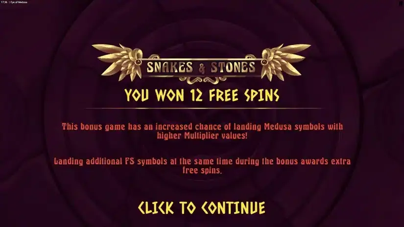 Eye of Medusa slot screenshot 3