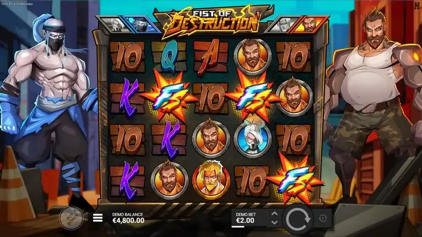 Fist of Destruction slot screenshot 2