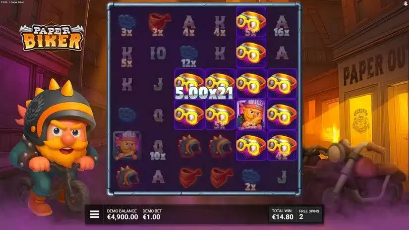 Paper Biker slot screenshot