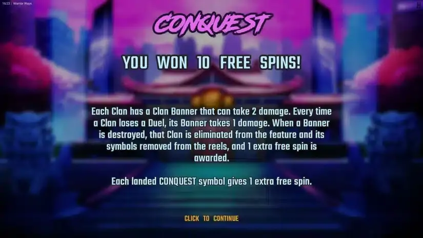 Warrior Ways slot screenshot 4