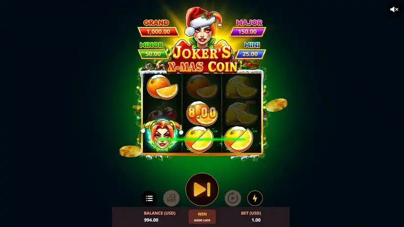 Joker’s X-Mas Coin slot screenshot 2