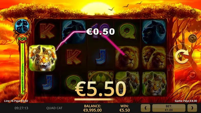 Quad Cat slot screenshot 3