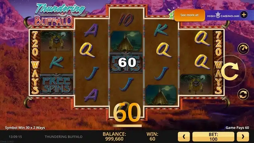 Thundering Buffalo slot screenshot 1