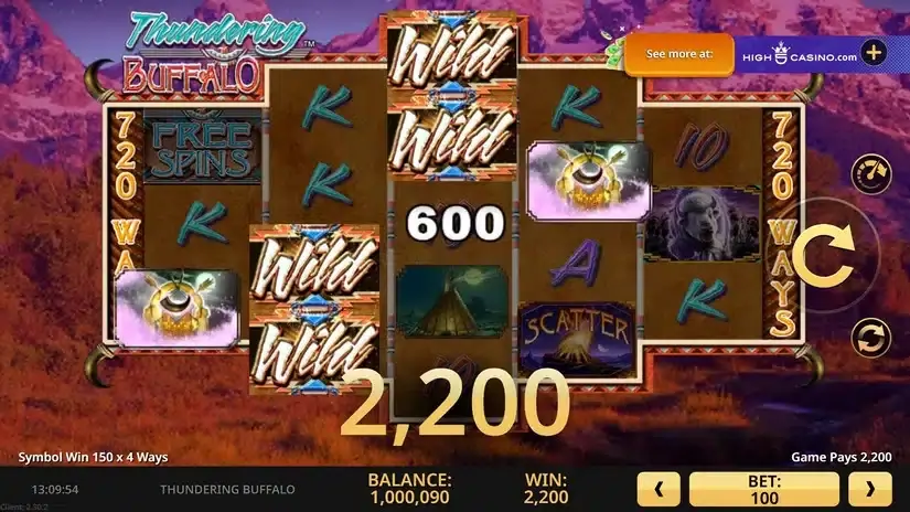 Thundering Buffalo slot screenshot 4