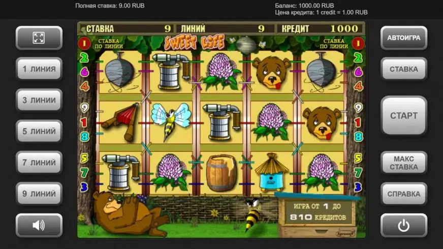 Sweet Life slot screenshot 1